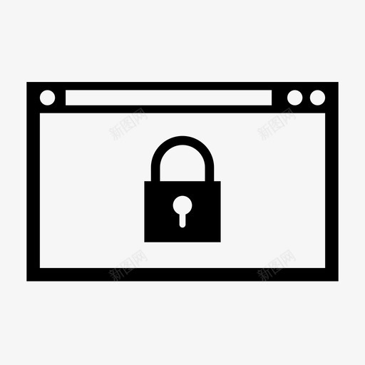 浏览器锁安全身份验证加密图标svg_新图网 https://ixintu.com web元素 互联网 加密 浏览器锁安全 身份验证