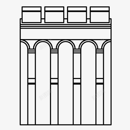 墙片建筑城堡图案图标svg_新图网 https://ixintu.com 城堡图案 城墙 城墙组成 堡垒 墙片 建筑 防御