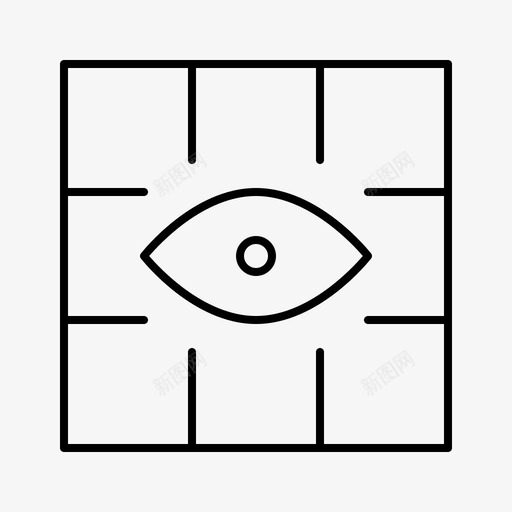 网格视图眼睛其他图标svg_新图网 https://ixintu.com 其他 眼睛 网格视图