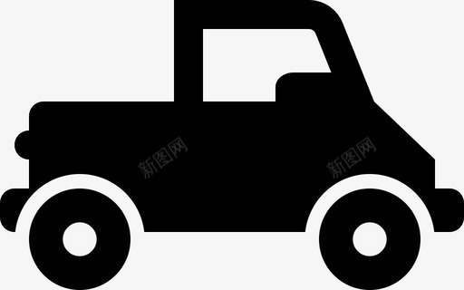 卡车吉普车旅行车图标图标