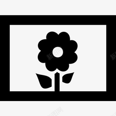 花卉艺术框架图标图标