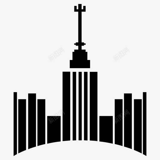 帝国城市立面图标svg_新图网 https://ixintu.com 城市 塔楼 帝国 建筑 立面 纪念碑