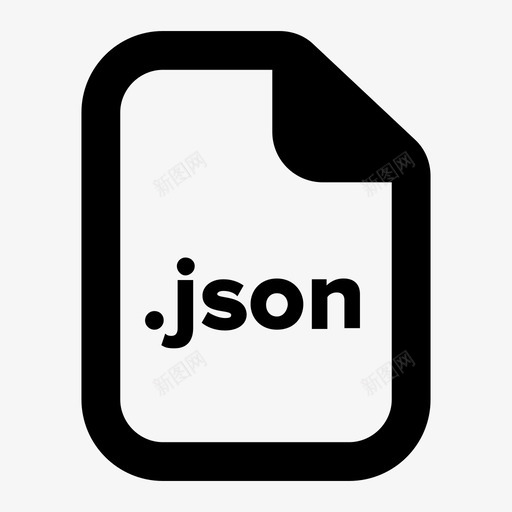 json文件文档扩展名图标svg_新图网 https://ixintu.com json文件 扩展名 文件 文档 格式