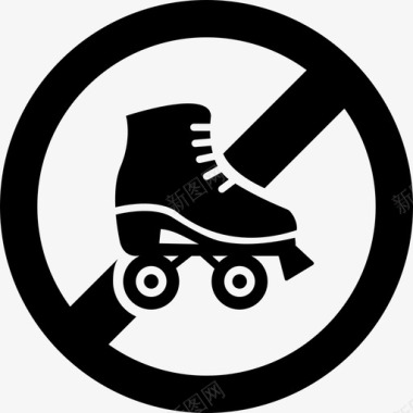 不准溜冰禁止溜冰图标图标