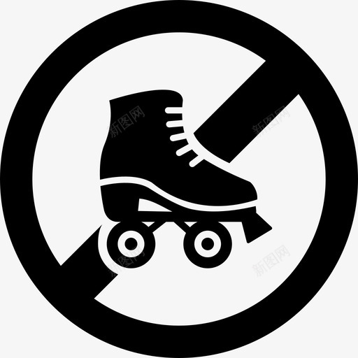 不准溜冰禁止溜冰图标svg_新图网 https://ixintu.com 不准溜冰 停下 溜冰 禁止