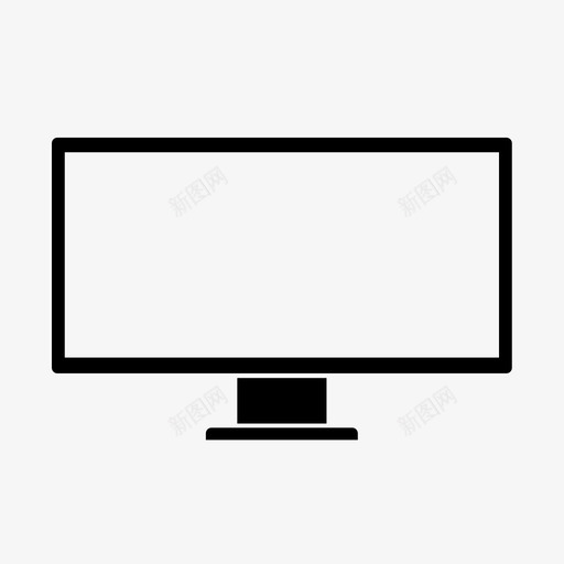 电脑屏幕桌面显示器图标svg_新图网 https://ixintu.com 宽屏 显示器 桌面 电脑屏幕 电视