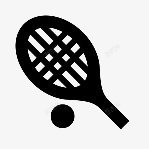 网球拍运动网球比赛图标svg_新图网 https://ixintu.com 网球拍 网球比赛 运动
