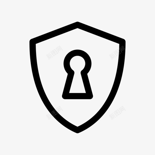 防护罩和钥匙孔安全图标svg_新图网 https://ixintu.com 安全 防护罩和钥匙孔