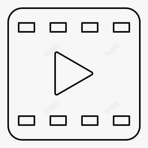 视频箭头按钮图标svg_新图网 https://ixintu.com 按钮 播放 箭头 视频