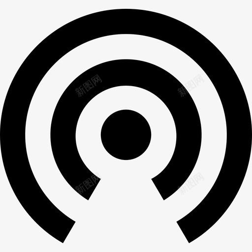 Wifi信号波材质单色图标svg_新图网 https://ixintu.com Wifi信号波 单色 材质设计