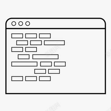 浏览器代码编码开发图标图标