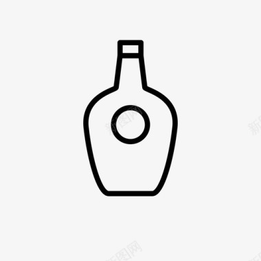 威士忌瓶子玻璃瓶图标图标