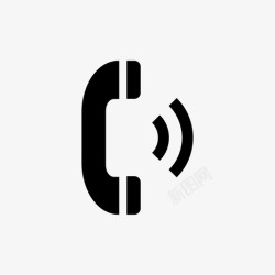 wifi接收器电话接收器呼叫通信图标高清图片