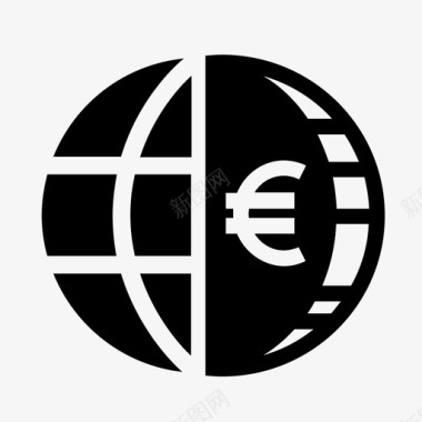 全球货币商业欧元图标图标