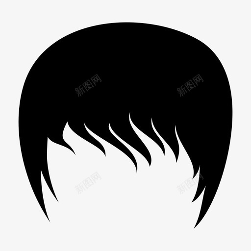 头发理发师发型图标svg_新图网 https://ixintu.com 假发 发型 头 头发 理发师 身体