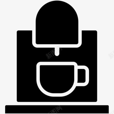 咖啡机自助餐厅浓缩咖啡图标图标