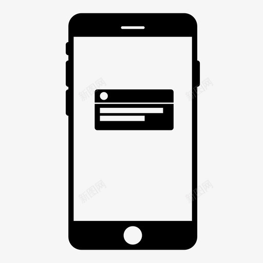 通知警报应用程序图标svg_新图网 https://ixintu.com 应用程序 推送 移动 移动线框 警报 通知