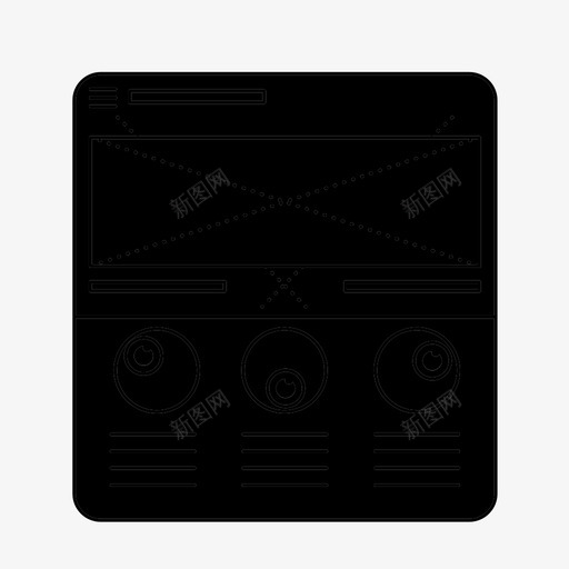 线框用户界面图标svg_新图网 https://ixintu.com 用户体验 用户体验的神秘科学 用户界面 线框 网站 设计