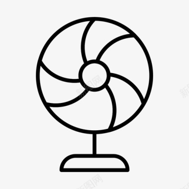风扇空气冷却器图标图标