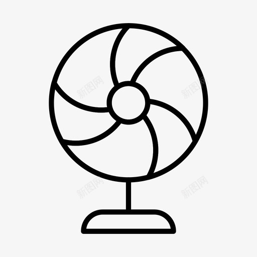 风扇空气冷却器图标svg_新图网 https://ixintu.com 冷却器 家用 电动 空气 第2卷 简易 通风机 风扇