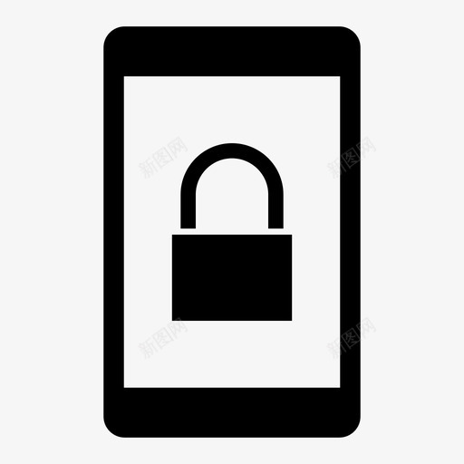 锁屏移动私人图标svg_新图网 https://ixintu.com 私人 移动 移动电话 触摸 锁屏