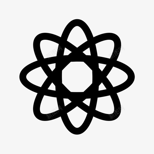 原子元素分子图标svg_新图网 https://ixintu.com 元素 分子 原子 科学 粒子