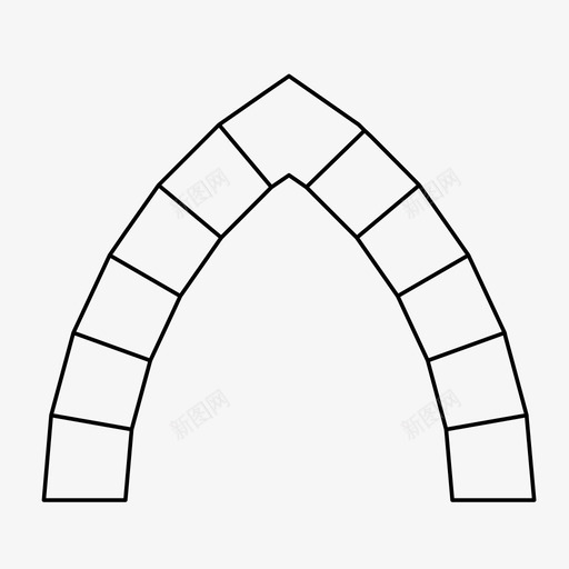 砖拱建筑砌砖图标svg_新图网 https://ixintu.com 建筑 石工 砌砖 砖拱 砖过梁