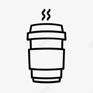 咖啡杯子一次性图标图标