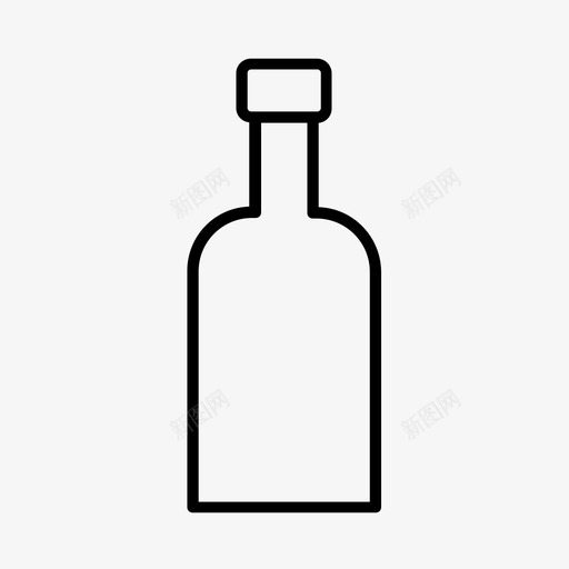 瓶子酒酒吧图标svg_新图网 https://ixintu.com 波旁威士忌 瓶子 酒 酒吧 饮料
