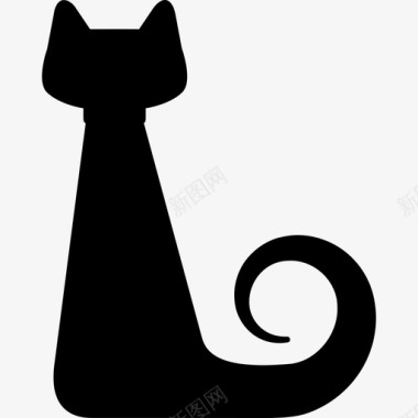 万圣节黑猫动物恐怖之夜图标图标