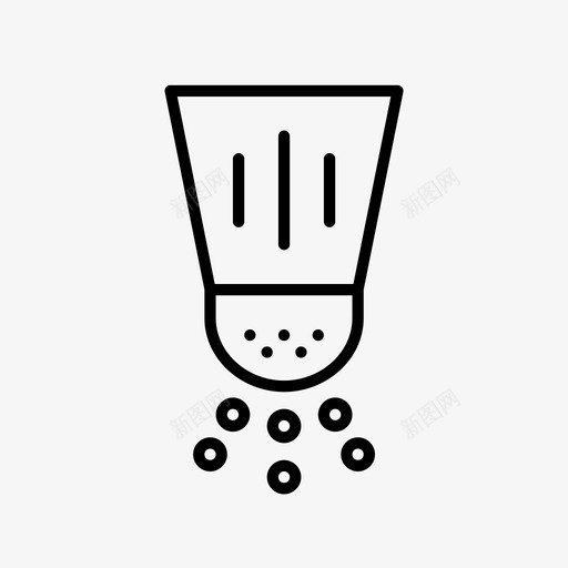 盐瓶调味品食物图标svg_新图网 https://ixintu.com 盐瓶 胡椒粉 调味品 食物