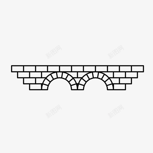 砖拱建筑砌砖图标svg_新图网 https://ixintu.com 建筑 石工 砌砖 砖拱 砖过梁