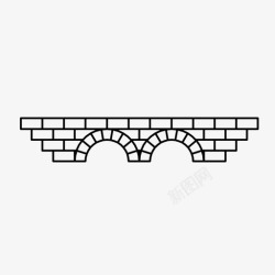 砖拱驳壳砖拱建筑砌砖图标高清图片
