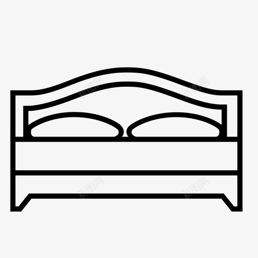 床卧室家具图标svg_新图网 https://ixintu.com 卧室 家具 床 枕头 睡觉