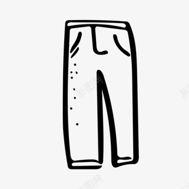 裤子衣服手绘图标图标