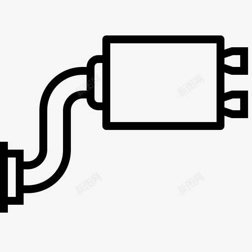 排气汽车零件图标svg_新图网 https://ixintu.com 排气 插头 汽车 汽车零件 零件