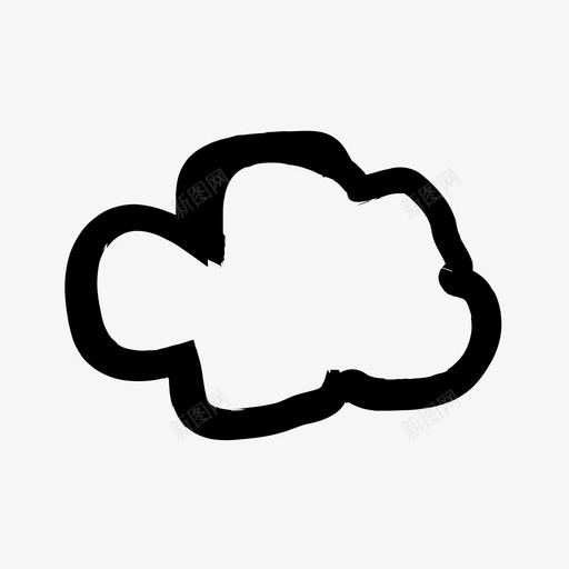云画笔笔画图标svg_新图网 https://ixintu.com 云 天气 画笔 画笔笔划云集 笔画