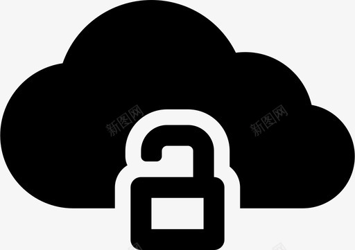 云存储可用计算图标svg_新图网 https://ixintu.com 云存储 云连接已填充 可用 数据 未保护 未锁定 计算