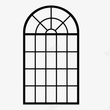 工厂窗户玻璃工业图标图标