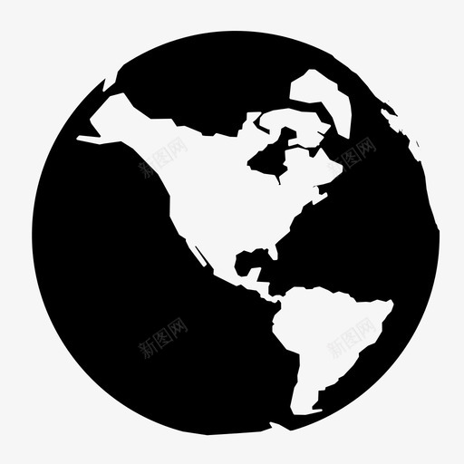 北美地球地图图标svg_新图网 https://ixintu.com 世界 北美 地图 地球 星球