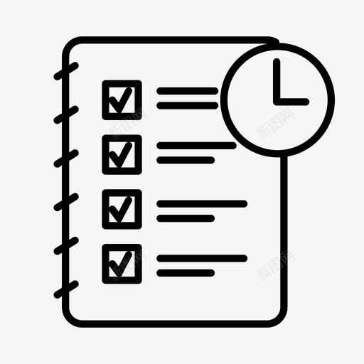 时间管理期限组织图标svg_新图网 https://ixintu.com 时间安排 时间管理 时间表 期限 组织