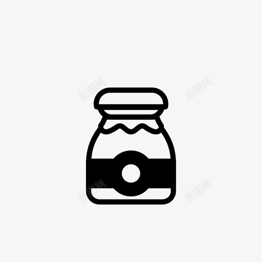 玻璃瓶蜂蜜果酱图标svg_新图网 https://ixintu.com 果酱 玻璃瓶 罐子 蜂蜜 食品饮料