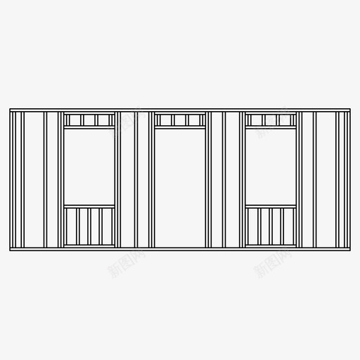 框架建筑木工图标svg_新图网 https://ixintu.com 墙壁基础 建筑 木工 框架