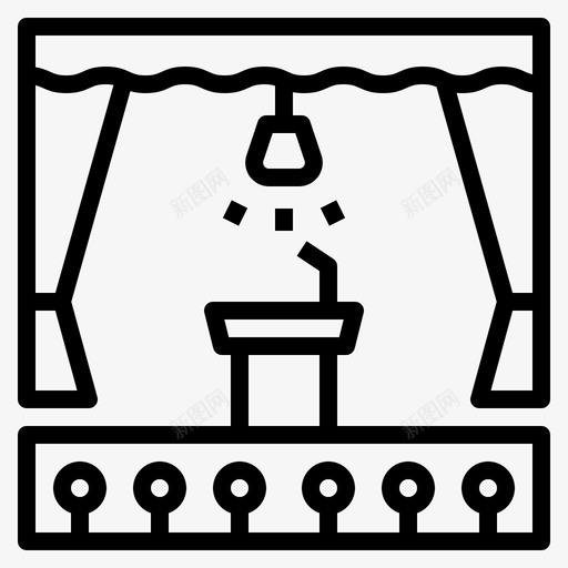 礼堂观众会议图标svg_新图网 https://ixintu.com 会议 小学 房间 礼堂 观众