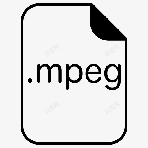 mpeg文档扩展名图标svg_新图网 https://ixintu.com mpeg 扩展名 文件 文件扩展名 文档 格式