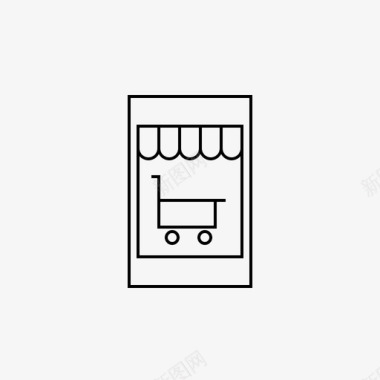 移动购物购买电子商务图标图标