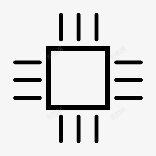 微芯片控制it图标svg_新图网 https://ixintu.com it 微芯片 技术 控制 电子