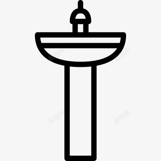 水槽浴室卫生设备图标svg_新图网 https://ixintu.com 卫生设备 卫生间 水槽 洗手间 浴室 浴室物体轮廓