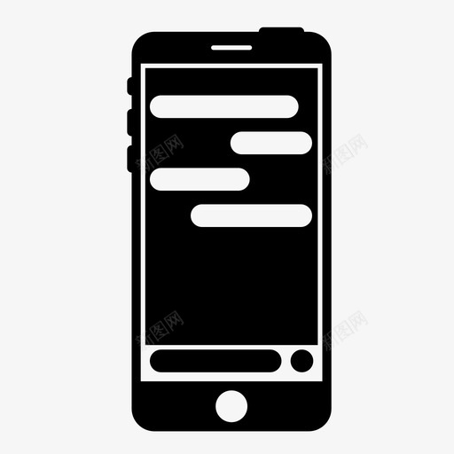 移动聊天应用程序机器人程序iphone图标svg_新图网 https://ixintu.com iphone 机器人程序 移动线框 移动聊天应用程序
