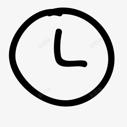 时钟手绘草图图标svg_新图网 https://ixintu.com 手绘 时钟 时间 草图 计时器